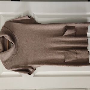 Women's New York & Company Size XL Beige Knit Sweater Dress